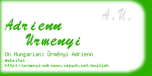 adrienn urmenyi business card